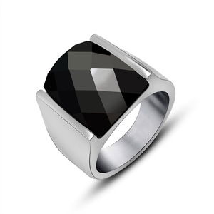 Men's Geometric Cubic Zirconia <b>Titanium</b> Steel <b>Ring</b> SA038 Gift Jewelry - Product Image 5