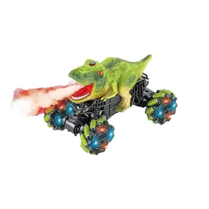 Top Sell 2.4G Spray Mist Remote Control Rc Robot Dinosaur Rc Car With Light Sound For Kids