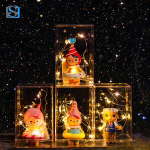 من المصنع مباشرة علبة عرض بلاستيكية مخصصة من البوب مارت صندوق تخزين أعمى مع باب شفاف وغطاء مقاوم للأتربة منظم مقتنيات - Product Image 6