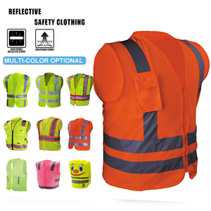 เสื้อกั๊กนิรภัยกลางแจ้งแบบสะท้อนแสงความสว่างสูง วัสดุทนทาน กันน้ำ รับทำโลโก้ตามสั่ง จากซัพพลายเออร์จีน - Product Image 1