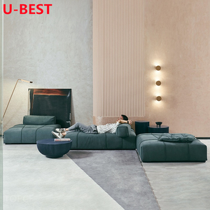 U-Best Sofá Modular de Esquina en Forma de <span class=keywords><strong>L</strong></span> de Terciopelo Moderno, Mueble de Salón, Mueble de Esquina para el Hogar - Product Image 4