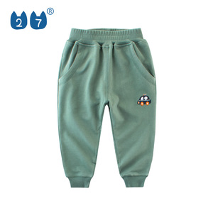 Venta al por mayor azul pantalones de chándal de primavera y otoño bebé niño pantalones de algodón de los niños - Product Image 4