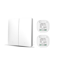 Interruptor de Control Remoto Inalámbrico RF433 Autoalimentado, Sin Necesidad de Cableado, Interruptor de Luz de Pared Inteligente de 220V con Adhesivo para Iluminación del Hogar