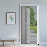 Moustiquaire de porte rétractable à rouleaux plissés lisses pour portes coulissantes extérieures de maison et de patio