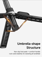 Perche à selfie 3-en-1 avec télécommande, rotation, support rétractable, poignée pour appareil photo, stabilisateur portable pour téléphone