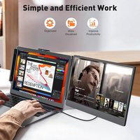 Extenseur d'écran S1 léger pour moniteur IPS Full HD portable de 14 pouces compatible avec l'ordinateur portable essentiel pour les jeux et le bureau
