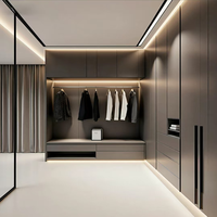 Armoire et coiffeuse sur mesure modernes pour chambre principale, meubles de dressing intégrés