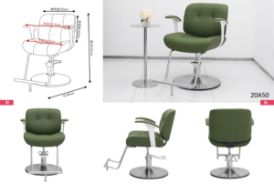 <span class=keywords><strong>Prix</strong></span> usine professionnel Premium Simple réglable tout noir chaise de barbier Durable et Portable pour salon de coiffure - Product Image 5
