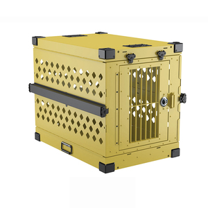 Cage pliable extra-large en aluminium pour <span class=keywords><strong>chien</strong></span>, cage pour animaux de compagnie pliable, pour deux chiens, empilable, pour intérieur, extérieur et voyage - Product Image 5