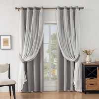 Rideaux ondulés de qualité hôtelière, rideaux isolants thermiques, voilages blancs, rideaux plissés pour usage intérieur