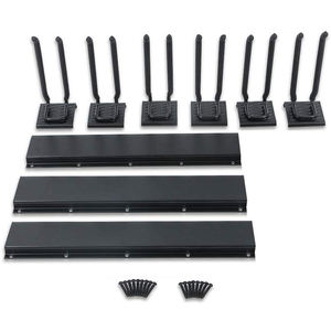 Support mural de rangement pour <span class=keywords><strong>ski</strong></span> JH-Mech, pour la maison et le garage, snowboard, 6 crochets, rails, organisateur mural pour outils de jardin - Product Image 2