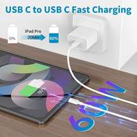 Cable USB-C Tipo C con Trenzado de Nailon PD 20W 60W 120W, Cable de Carga Rápida Compatible con iPhone 17 16 15 Pro Max iPad MacBook