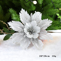Décorations de Noël pour l'arbre de Noël, Petits pendentifs, Fleurs de Noël en flanelle 20 cm, Accessoires de photographie, Scènes de fenêtre