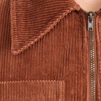 Robe en velours côtelé personnalisée, décontractée, mi-longue, unie, à col rabattu, zippée, à manches longues, pour printemps, automne et hiver