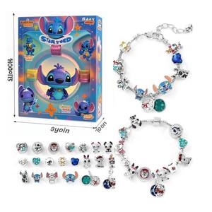 Cross-Border Cute Cartoon Anime Stitch DIY Pulsera con cuentas Pan's Christmas Stitch Blind Box Fashion Charm Accesorio - Product Image 1