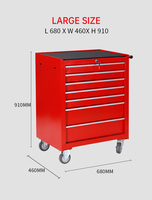 Ensemble de chariots à outils d'atelier robustes à 2 portes, directement de l'usine, personnalisable OEM/OBM pour établi, garage, mobilier