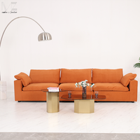 Ensemble de canapés modulaires capitonnés ultra confortables et personnalisables, grand canapé moderne pour salon