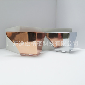 Rose Gold L Shaped Furniture Legs 77mmx100mm Carbon Steel Heavy Duty Table Cabinet Hardware Industrial Design - Product Image 1
