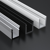 Profilé en aluminium 7.8*9Mm 1M 2M 3M pour profil de bande d'éclairage à LED Profil LED léger en aluminium super mince
