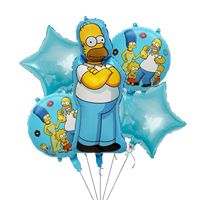 Vente en gros de nouveaux ballons à hélium flottants en film d'aluminium de la famille Simpson pour la décoration de fête