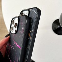Coque de téléphone en marbre pour iPhone 17 16 15 14 13 12 Pro Max 11, étui de protection souple + PC de luxe