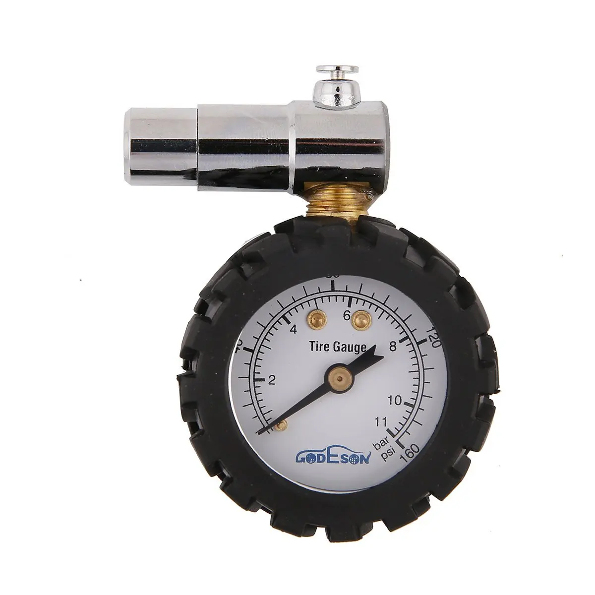 Godeson Presta Valve Fiets Bandenspanningsmeter 0-160psi En 0-11bar Met Lucht Overdrukventiel