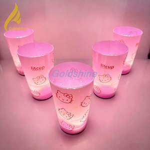 Vaso de Vidrio LED Creativo con Activación por Líquido para Club Nocturno, Bar o Restaurante, Vaso Luminoso para Bebidas, Vasos de Plástico con Tapa y Pajita - Product Image 5