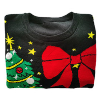 Pull de Noël personnalisé OEM & ODM, vêtements en jacquard, tricot à manches longues, tricot d'hiver, pull de Noël moche unisexe
