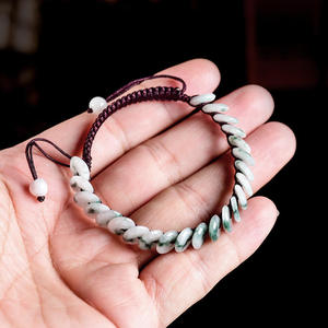 Pulsera de Jade Natural de Myanmar con Flor Flotante y Hebilla PingAn, Tejido de Jade de Alta Calidad, Diseño Original al por Mayor SL107 - Product Image 3