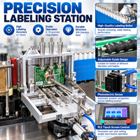 Étiqueteuse automatique pour bouteilles rondes avec dispositif de protection, taille d'étiquette réglable pour l'industrie de l'emballage