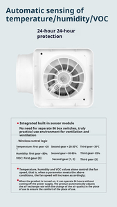 Toyon 4" 6" 8" 200mm AC 220V ventiladores de ventilação do banheiro ventilador axial - Product Image 2