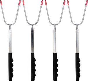 Kính thiên văn BBQ ngã ba Marshmallow rang Gậy xiên thịt nướng Hot Dog dĩa sores xiên cắm trại dụng cụ nấu nướng 34 inch - Product Image 6