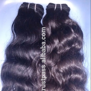 Cabello humano libre del templo del sur de la India. Cabellos humanos ondulados y rizados sin procesar de La India. Cutícula alineada, pelo libre de desprendimiento - Product Image 6