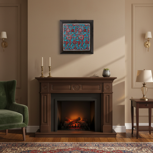 Azulejo Turco Pintado a Mano con Marco de Cerámica - Product Image 3