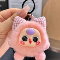 Nouveau Porte-clés Pendentif Lapin Otterbow pour Enfants, Figurine Exquise en Forme de Boule de Charbon, Décoration de Sac à Dos, Vente Chaude