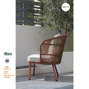 Silla de Cuerda BHR para Balcón, Esquinera, <span class=keywords><strong>Respaldo</strong></span> <span class=keywords><strong>Alto</strong></span>, Cómoda, para Sala de Estar, Jardín, <span class=keywords><strong>Terraza</strong></span>, con Cojines - Product Image 2