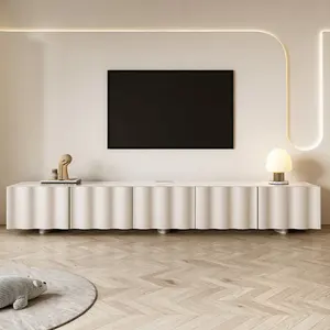 Hot Selling Nordic Tv Cabinet Modern Stand Wood And Ceramic Top Stainless Steel Cabinet Coffee Table And Tv Stand Sets