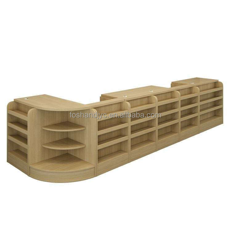 Dijin Customizable L Shaped Wood Checkout