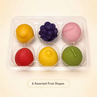 Hicey Halal Mix Fruit Flavor Mini Ice Cream 3D Mango Peach Strawberry Lemon Shaped Ice Cream