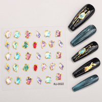 Autocollants 5D en gel souple gaufré pour ongles, breloques de créateur de haute qualité, motifs de pierres précieuses, pour nail art – Vente chaude
