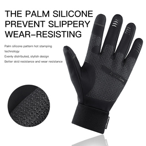 Gants de vélo chauds à doigts entiers Gants de sports d'<span class=keywords><strong>hiver</strong></span> à écran tactile imperméables Hommes Femmes pour le cyclisme Conduite Randonnée Course à pied - Product Image 4