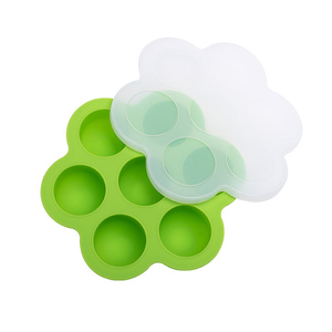 Plateau à œufs en silicone, 7 dosettes, pour stockage des aliments pour bébés, plateau de congélation, moules à gâteaux avec chiffres, 1 pièce - Product Image 3