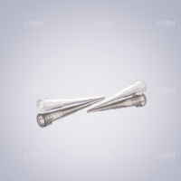 Embouts de pipette transparents de 10 µL à faible rétention, emballés en sachet, consommables en plastique pour laboratoire