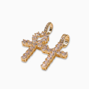 Copper inlaid zircon <b>cross</b> zircon Anhe pendant Ha set <b>cross</b>-flow men's jewelry - Product Image 5