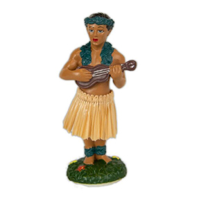 Sáng Tạo Thiết Kế Mới Tùy Chỉnh Nhựa Hawaii Hula Cô Gái Nhảy Múa Búp Bê Hula Cậu Bé Chơi Ukulele Bức Tượng Cho Xe Bảng Điều Khiển - Product Image 4