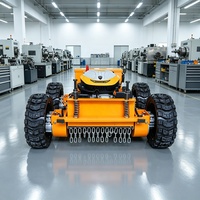Robot tondeuse intelligent sans fil à télécommande, super flexible, 4 temps, démarrage électrique à un bouton, zéro virage, le plus vendu