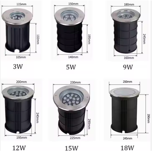 ไฟสปอตไลท์ LED RGB สำหรับพื้นกลางแจ้ง วัสดุสแตนเลส กันน้ำ IP67 กำลังไฟ 3W-15W แสงขาว 6000K สำหรับสวน ทางเดิน บันได ฝังพื้น - Product Image 2