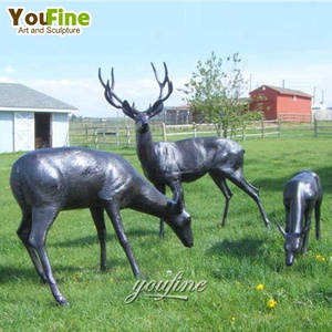 Statues de cerfs en <span class=keywords><strong>bronze</strong></span> <span class=keywords><strong>ou</strong></span> en <span class=keywords><strong>laiton</strong></span> grandeur nature pour décoration extérieure - Product Image 5