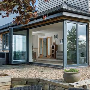 Portes pliantes en aluminium BALOM personnalisées, à rupture de pont thermique, pour extérieur, résistantes aux ouragans, pour balcon et patio - Product Image 2