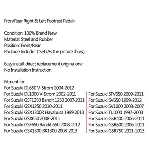 Chỗ Để Chân Trước/Sau Chốt Chân Cho Suzuki V-strom DL 650 GSX 1300 GSR <span class=keywords><strong>600</strong></span> - Product Image 6